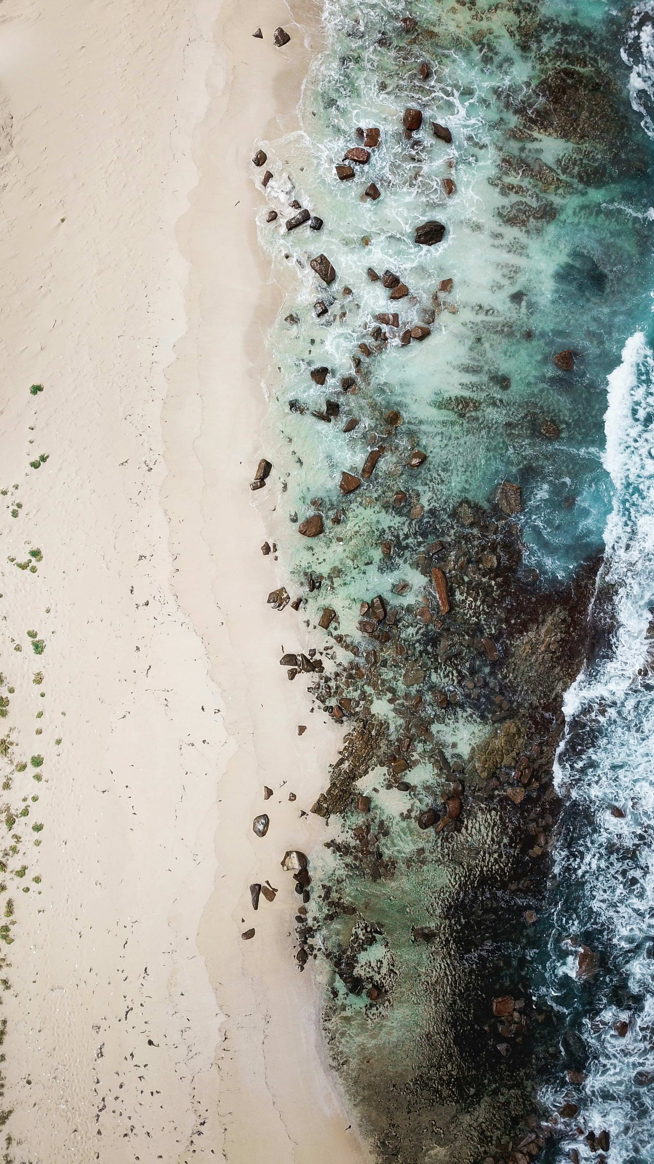 aerial photography of seashore